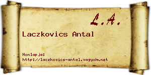 Laczkovics Antal névjegykártya